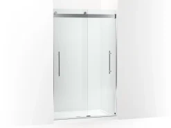 44-5/8"-47-5/8" W x 77.53" H bypass shower door with 5/16"-thick Crystal Clear glass