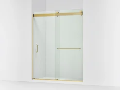 60"-66" W x 80-1/4" H bypass shower door with 3/8"-thick Crystal Clear glass