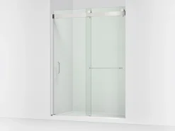 54"-60" W x 80-1/4" H bypass shower door with 3/8"-thick Crystal Clear glass