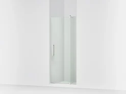 27-5/16"-31-1/8" W x 70" H pivot shower door with 1/4"-thick Crystal Clear glass