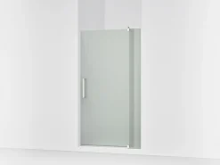 35-1/8"-40" W x 70" H pivot shower door with 5/16"-thick Frosted glass