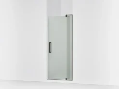 31-1/8"-36" W x 70" H pivot shower door with 1/4"-thick Frosted glass