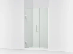 46"-46-3/4" W x 71-3/4" H pivot shower door with 3/8"-thick Crystal Clear glass
