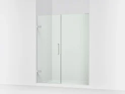 58"-58-3/4" W x 71-3/4" H pivot shower door with 3/8"-thick Crystal Clear glass
