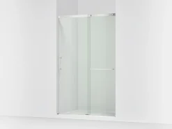 44-1/4"-47-5/8" W x 75-1/2" H sliding shower door with 5/16"-thick Crystal Clear glass
