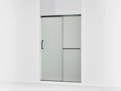 44-1/4"-47-5/8" W x 70-1/2" H sliding shower door with 1/4"-thick Frosted glass