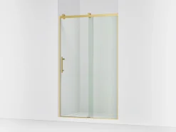 44-5/8"-47-5/8" W x 76.99" H sliding shower door with 3/8"-thick Crystal Clear glass