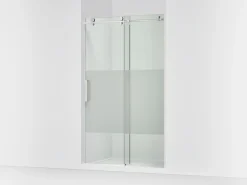 44-1/8"-47-7/8" W x 78" H sliding shower door with 3/8"-thick Crystal Clear glass