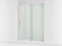 56-1/8"-59-7/8" W x 78" H sliding shower door with 3/8"-thick Crystal Clear glass