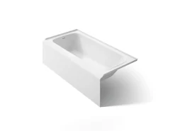 60" x 30" alcove bath, left drain