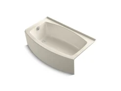 60" x 30" alcove bath, left drain