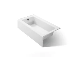60" x 32" alcove bath, left drain