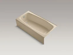60" x 30-1/4" alcove bath, left drain