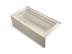 72" x 36" alcove Heated BubbleMassage™ air bath with Bask® heated surface, left drain