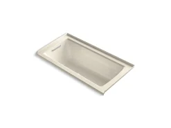 60" x 30" alcove Heated BubbleMassage™ air bath, left drain