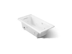 60" x 30" alcove Heated BubbleMassage™ air bath and whirlpool, left drain