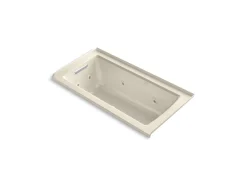 60" x 30" alcove Heated BubbleMassage™ air bath and whirlpool, left drain