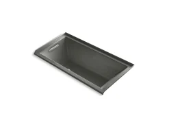 60" x 30" alcove Heated BubbleMassage™ air bath with Bask®, left drain