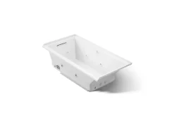 60" x 30" alcove Heated BubbleMassage™ air bath with whirlpool, left drain