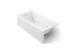 66" x 32" alcove heated whirlpool, left hand