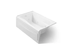 60" x 36" alcove heated whirlpool, left drain