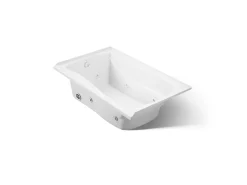 60" x 36" alcove heated whirlpool, left drain and heater