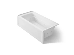 66" x 32" alcove heated whirlpool, right drain