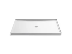 60" x 42" alcove shower base, center drain
