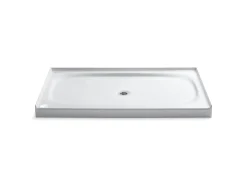 60" x 36" alcove shower base, center drain