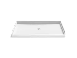 62" x 36" alcove shower base, center drain