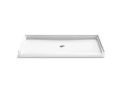 62" x 31" alcove shower base, center drain