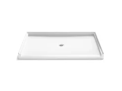 62" x 42" alcove shower base, center drain