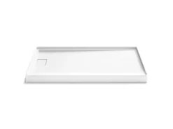 60" x 36" alcove shower base, left drain