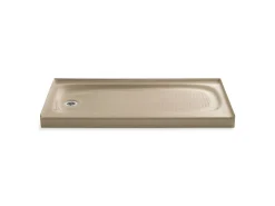 60" x 30" alcove shower base, left drain