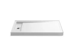 60" x 34" alcove shower base, left drain