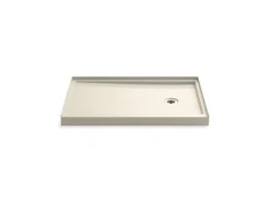 48" x 32" alcove shower base, right drain