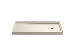 60" x 30" alcove shower base, right drain