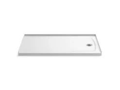 60" x 32" alcove shower base, right drain