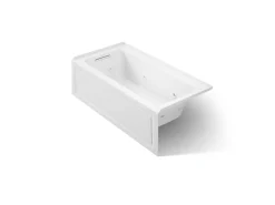60" x 30" alcove whirlpool bath, left drain
