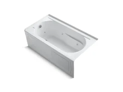 60" x 32" alcove whirlpool bath, left drain