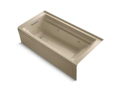 72" x 36" alcove whirlpool bath with alcove, left drain