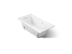 60" x 30" alcove whirlpool bath with Bask® heated surface, left drain