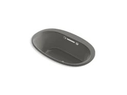 59-3/4" x 35-3/4" drop-in Heated BubbleMassage™ air bath with Bask® heated surface