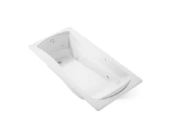 72" x 36" drop-in heated whirlpool bath