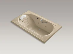 72" x 42" drop-in heated whirlpool bath
