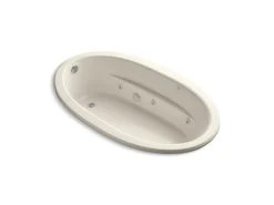72" x 42" drop-in heated whirlpool bath