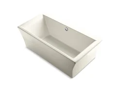 72" x 36" freestanding bath with fluted shroud