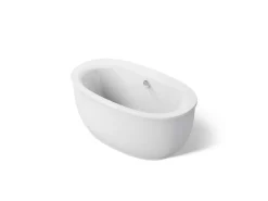 60" x 34" freestanding bath with fluted shroud